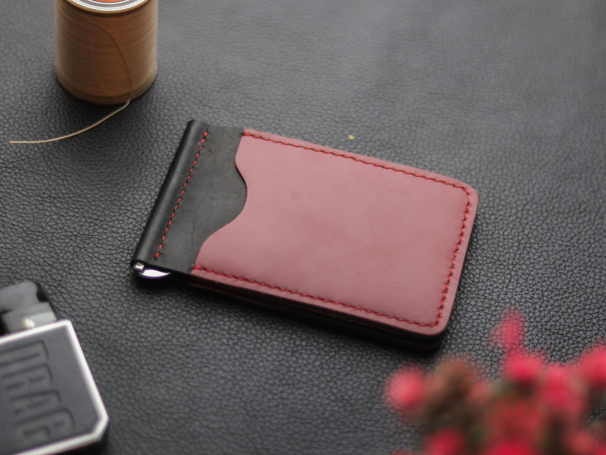 MONEY CLIP LEATHER WALLET - grip