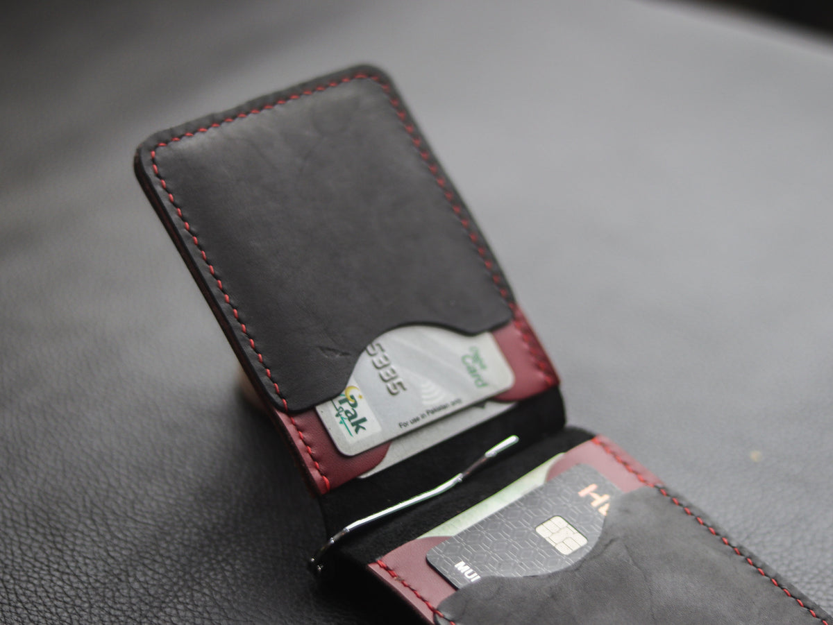 MONEY CLIP LEATHER WALLET - grip