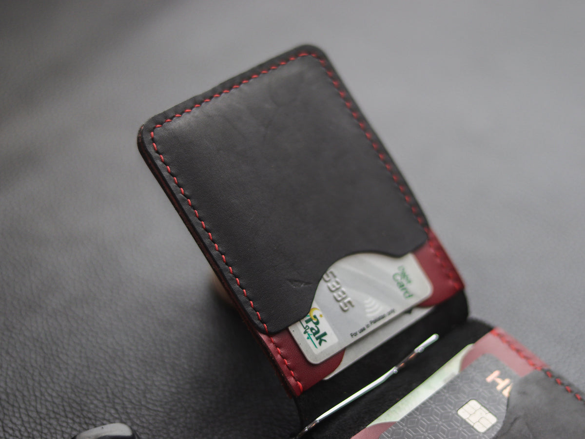 MONEY CLIP LEATHER WALLET - grip
