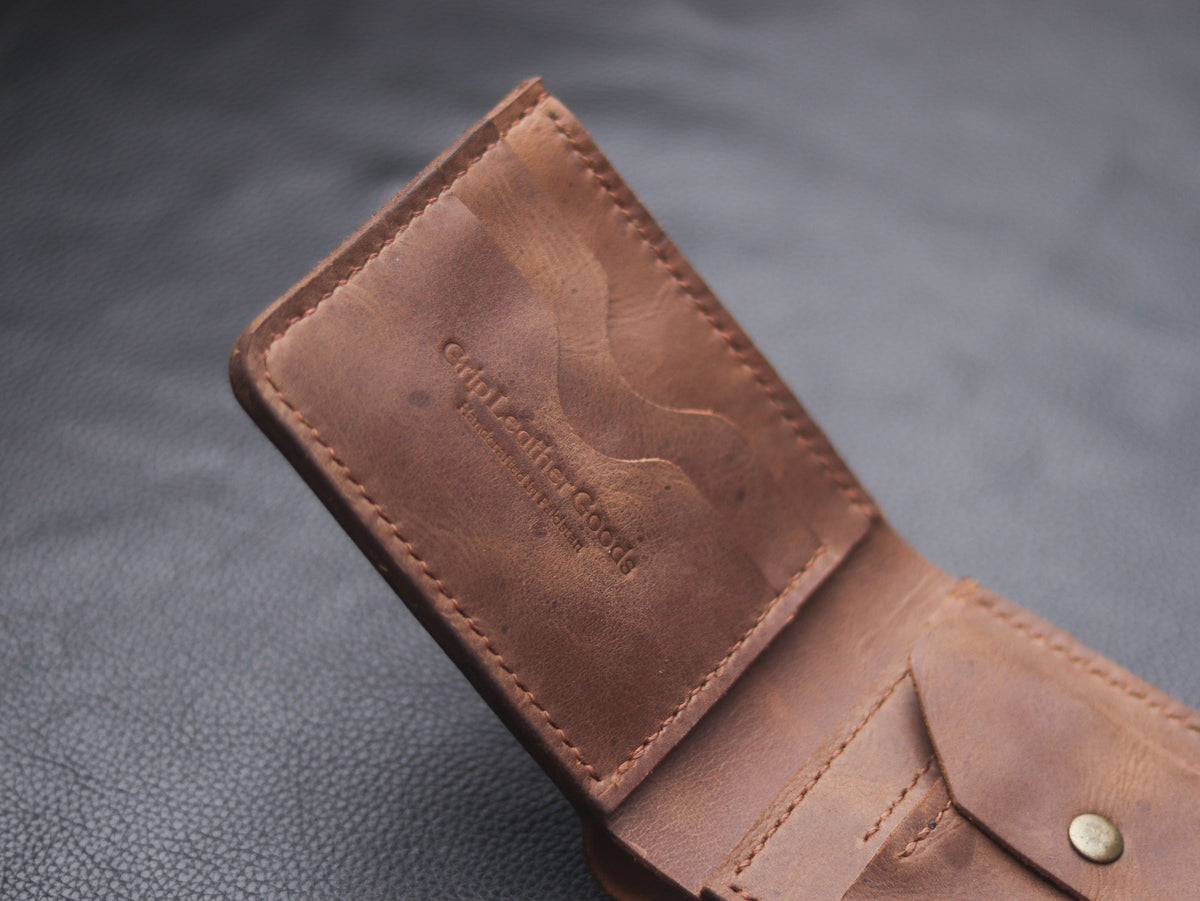 "FORMAL" BI-FOLD WALLET COFFEE BROWN - grip