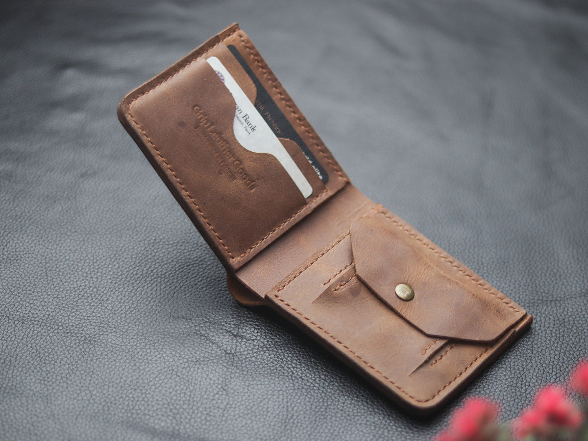 "FORMAL" BI-FOLD WALLET COFFEE BROWN - grip