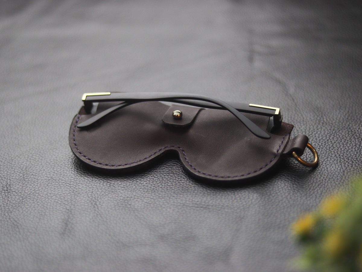 MINIMAL SUNGLASSES CASE DEEP PURPLE 01 GRIP LEATHER GOODS