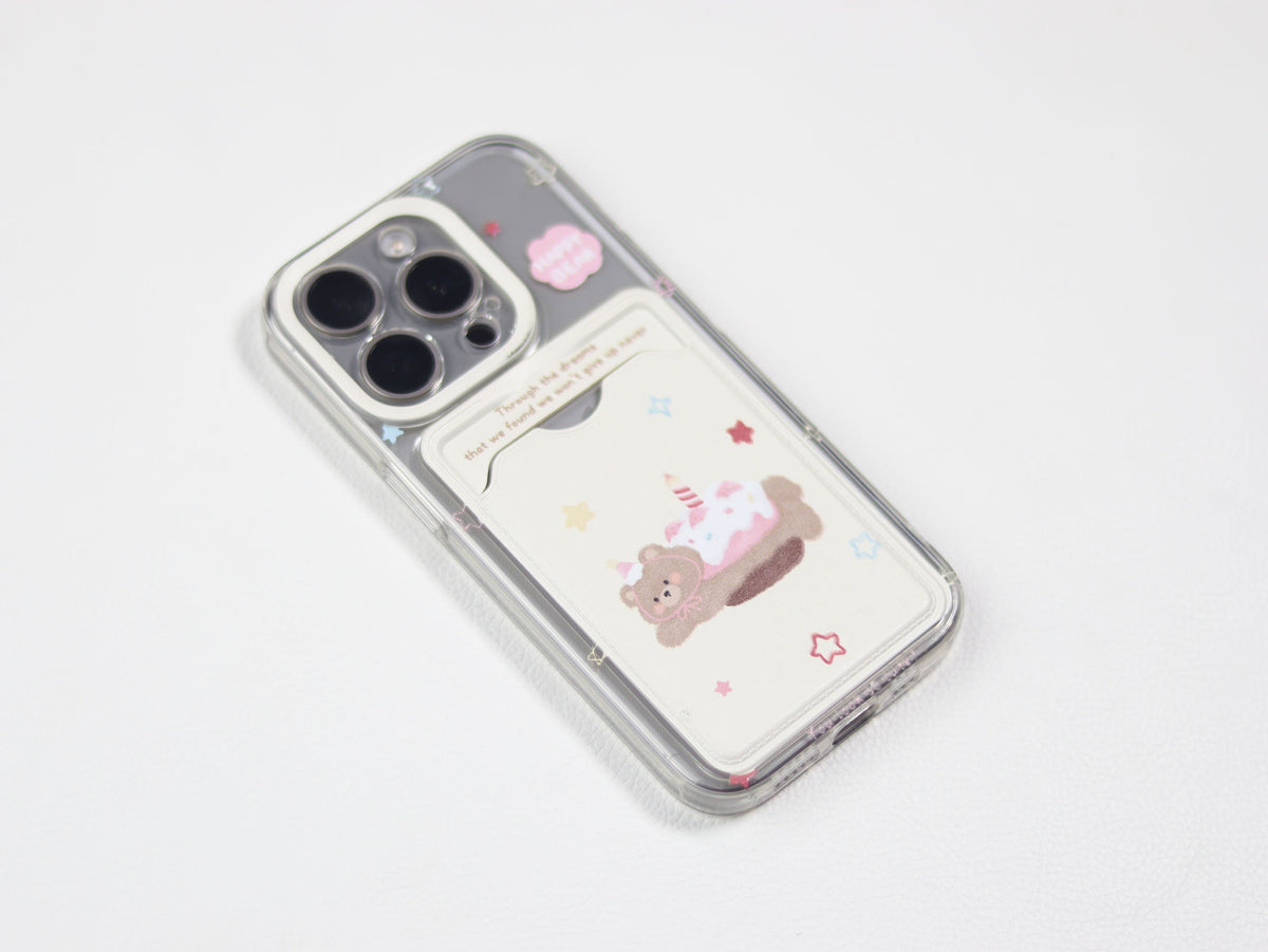 Card Bag Bear Phone Case-GRIP grip