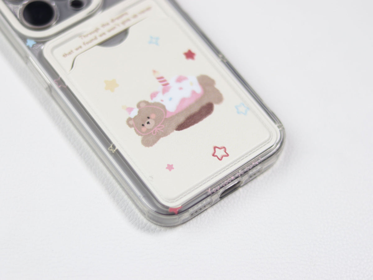 Card Bag Bear Phone Case-GRIP grip