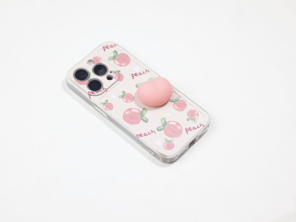 Peach Squishy Phone Case- Grip grip