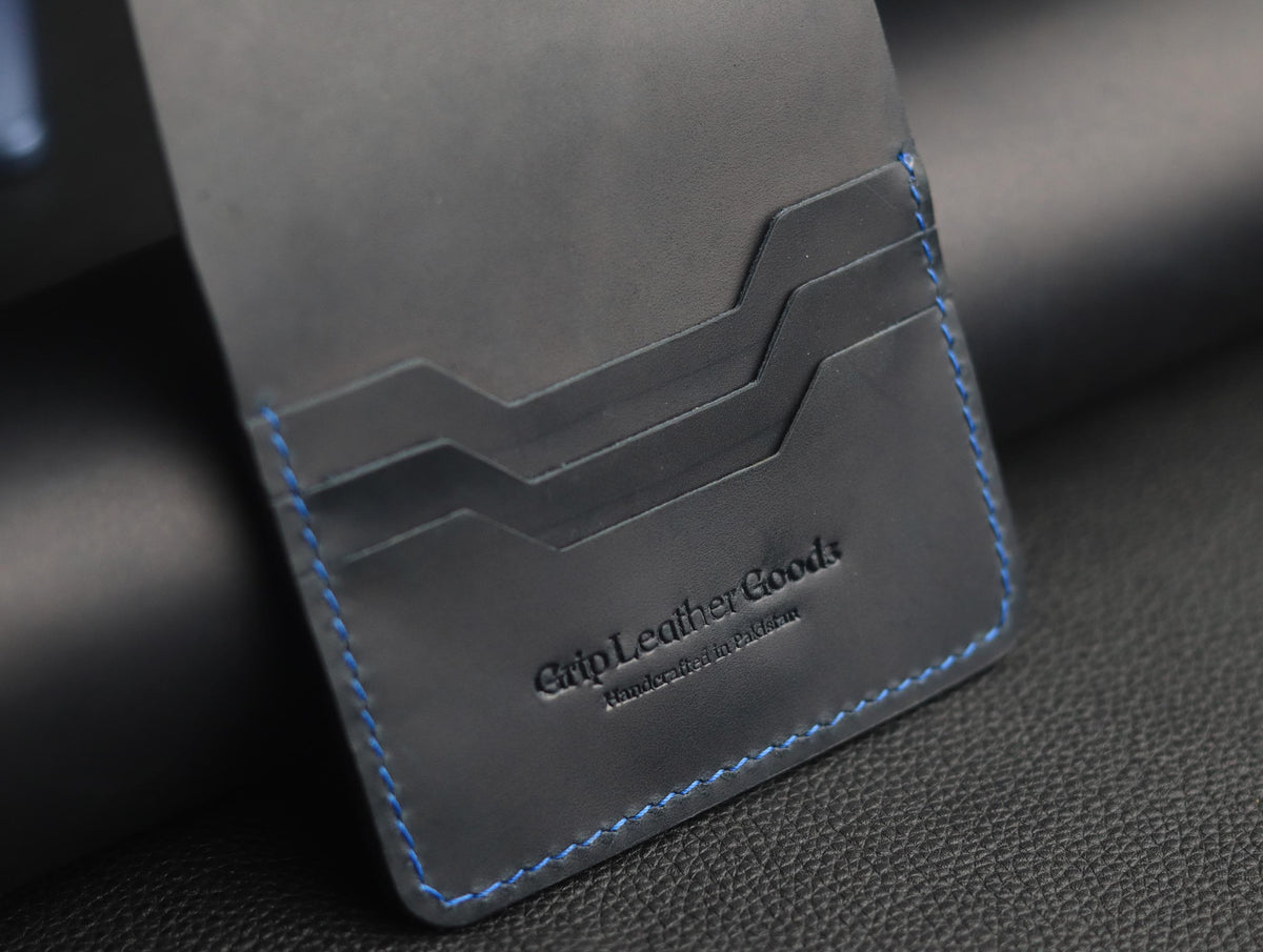 DEVINE CLASSIC LEATHER FLIP CARD HOLDER – MIDNIGHT BLUE
