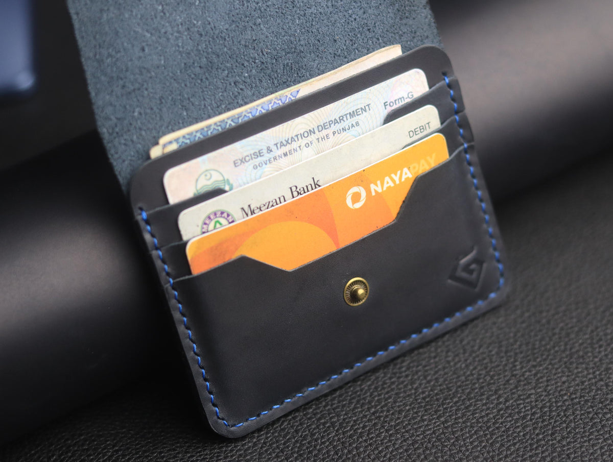 DEVINE CLASSIC LEATHER FLIP CARD HOLDER – MIDNIGHT BLUE