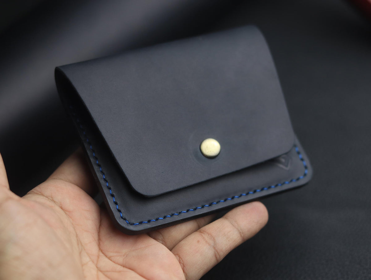 DEVINE CLASSIC LEATHER FLIP CARD HOLDER – MIDNIGHT BLUE