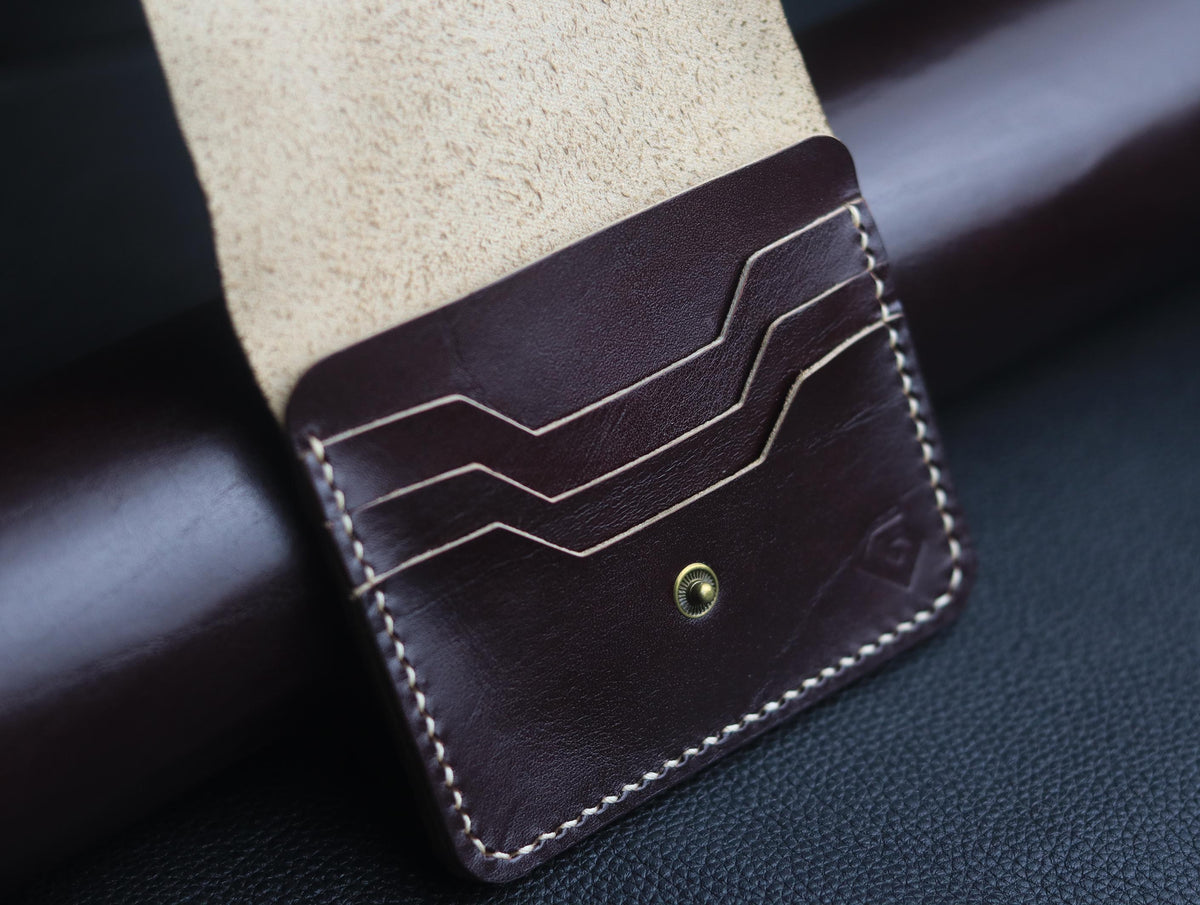 DEVINE CLASSIC LEATHER FLIP CARD HOLDER – WALNUT BROWN