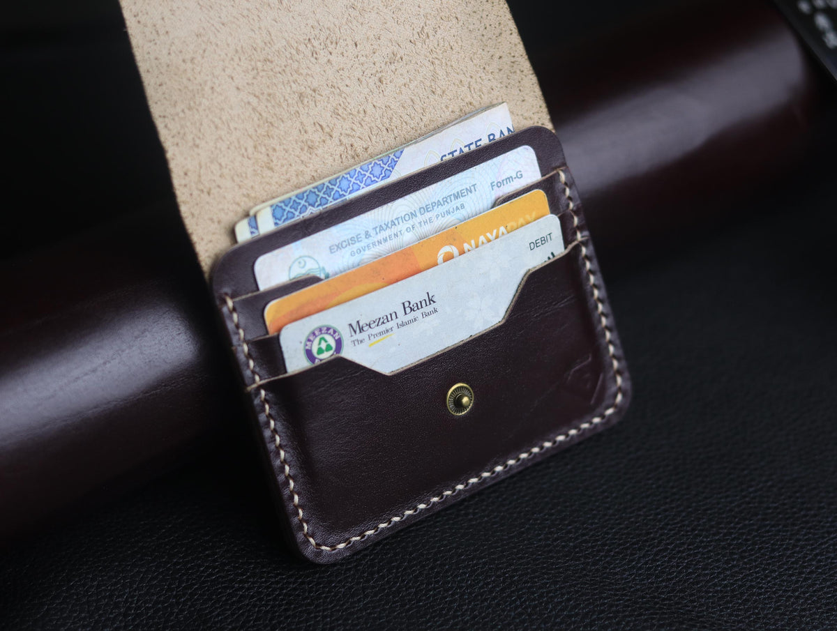 DEVINE CLASSIC LEATHER FLIP CARD HOLDER – WALNUT BROWN