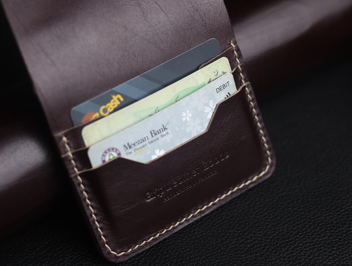 DEVINE CLASSIC LEATHER FLIP CARD HOLDER – WALNUT BROWN