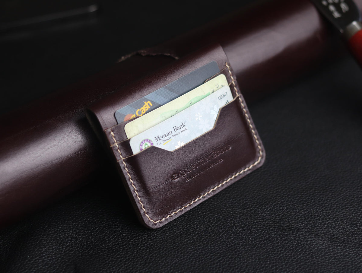 DEVINE CLASSIC LEATHER FLIP CARD HOLDER – WALNUT BROWN