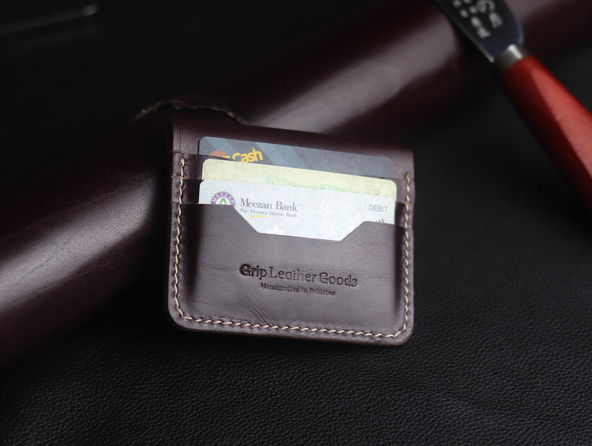 DEVINE CLASSIC LEATHER FLIP CARD HOLDER – WALNUT BROWN