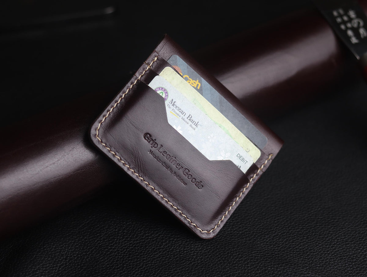 DEVINE CLASSIC LEATHER FLIP CARD HOLDER – WALNUT BROWN