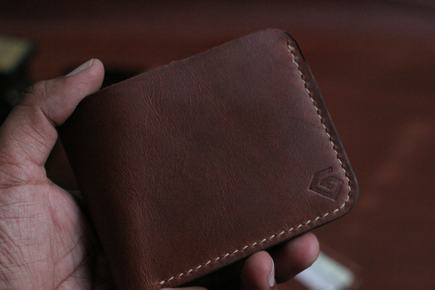 GROOM 2.0 LEATHER WALLET TAWNY BROWN grip