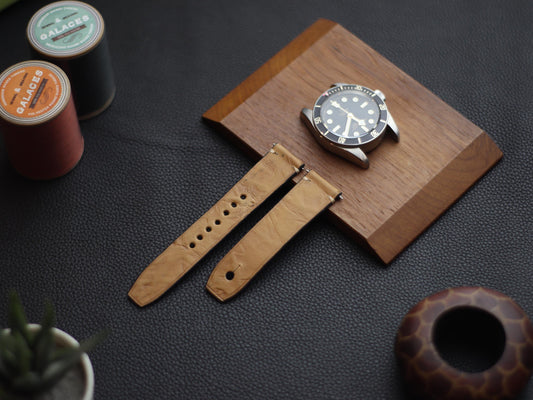 BRANDY (BEACH) - MINIMAL STITCHED WATCH STRAPS grip