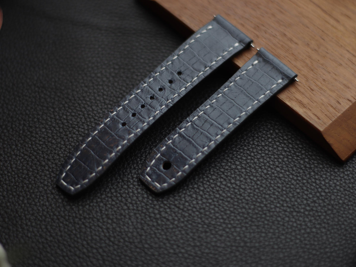 IMPERIAL BLUE  (BEACH) - FULL STITCHED WATCH STRAPS grip