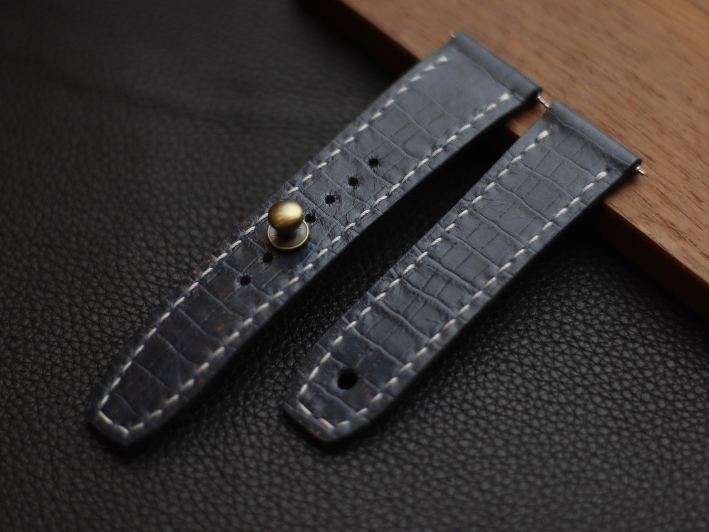 IMPERIAL BLUE  (BEACH) - FULL STITCHED WATCH STRAPS grip