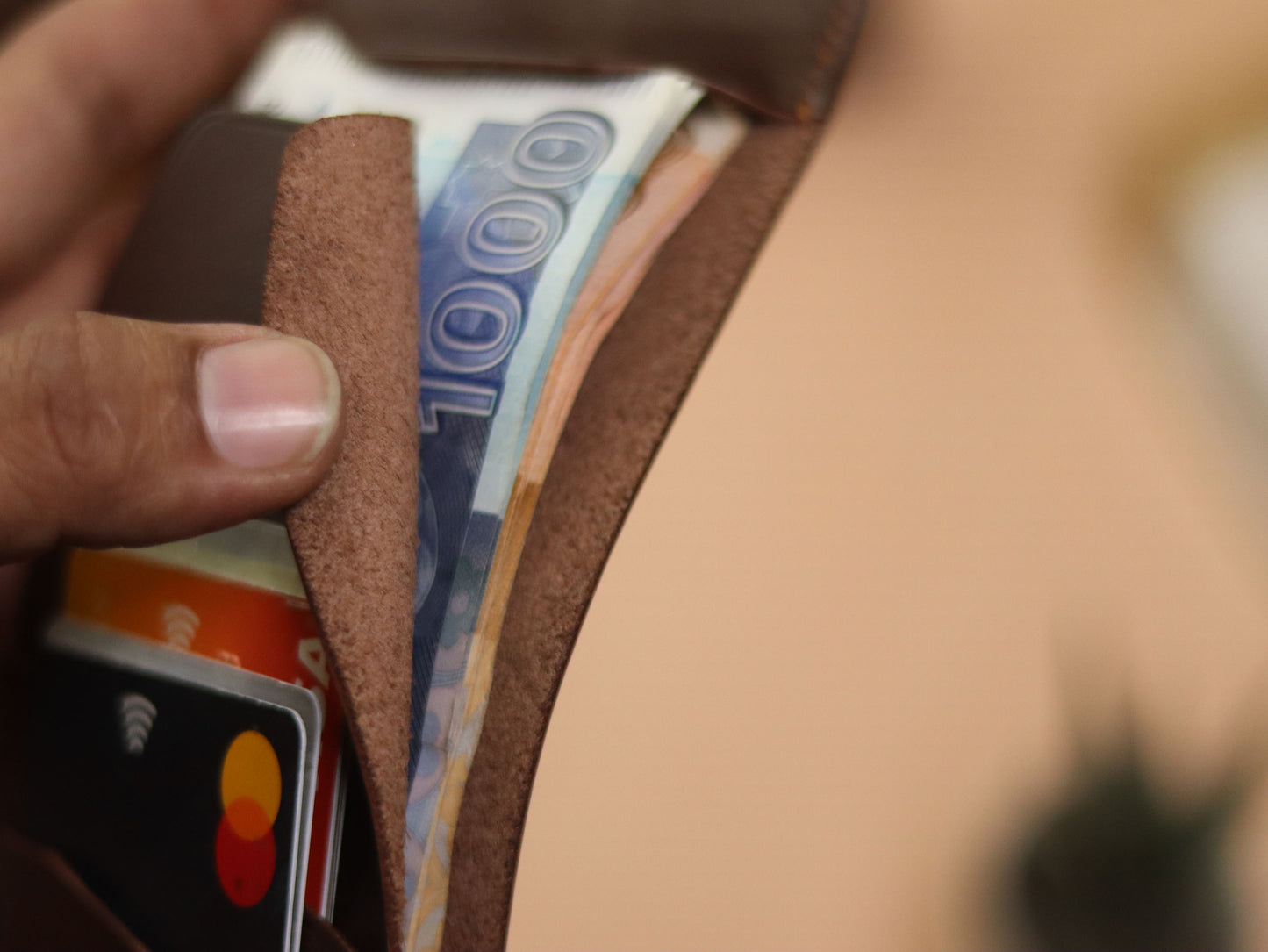 CARVES MINI SMART WALLET DARK  BROWN