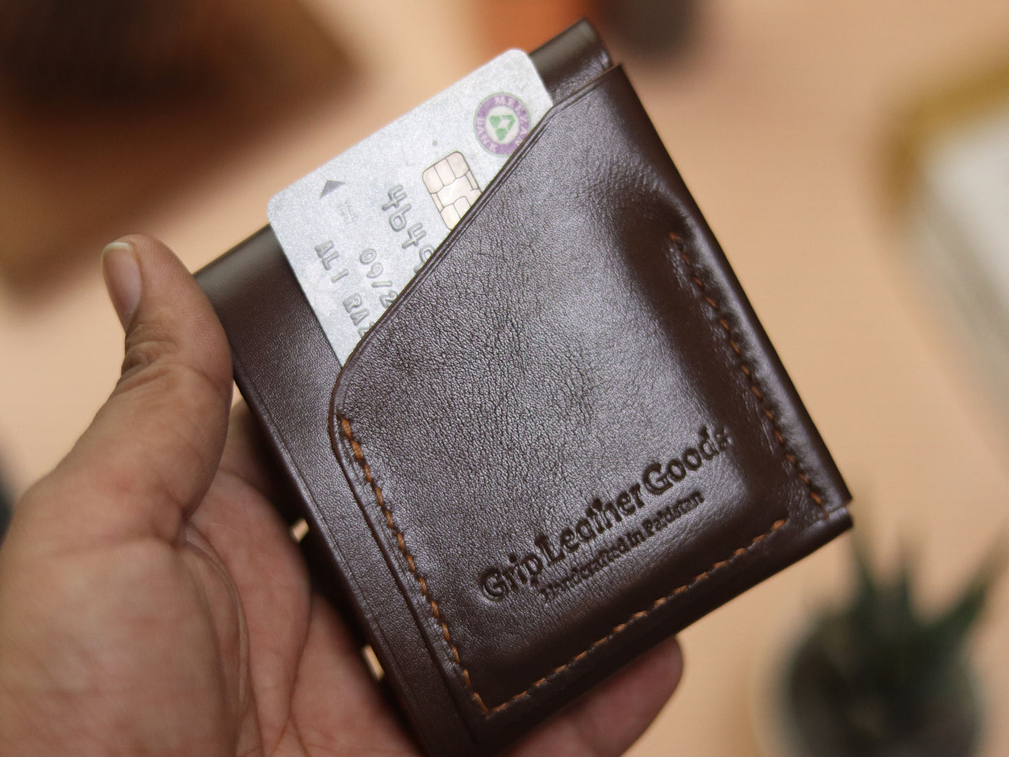 CARVES MINI SMART WALLET DARK  BROWN