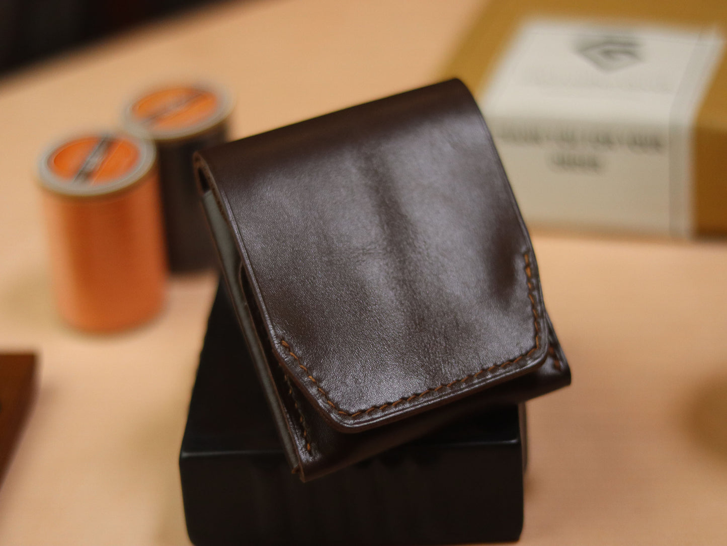 CARVES MINI SMART WALLET DARK  BROWN