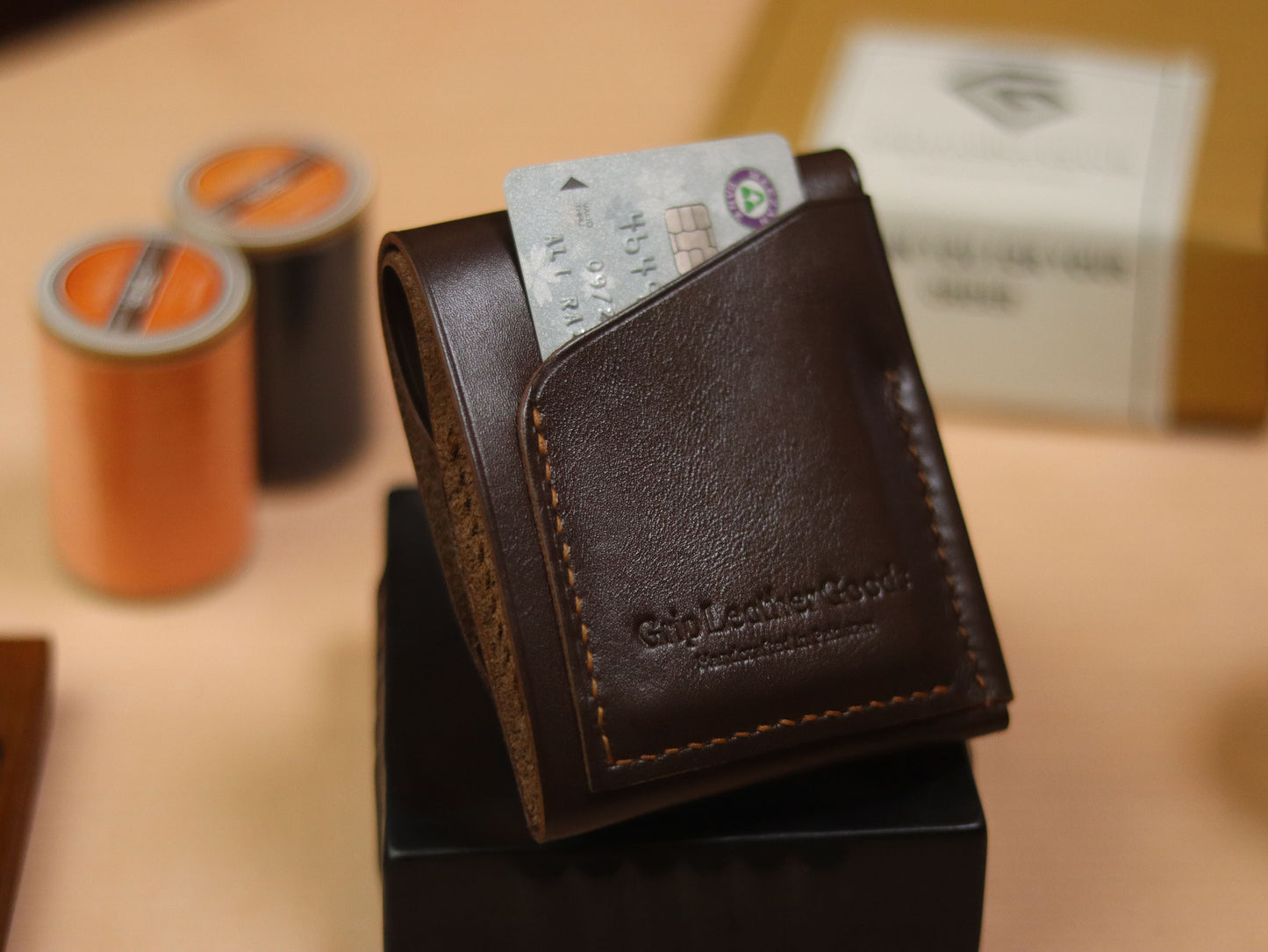 CARVES MINI SMART WALLET DARK  BROWN