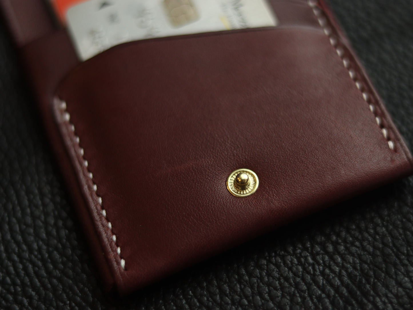 CARVES MINI SMART WALLET BURGUNDY GRIP LEATHER GOODS