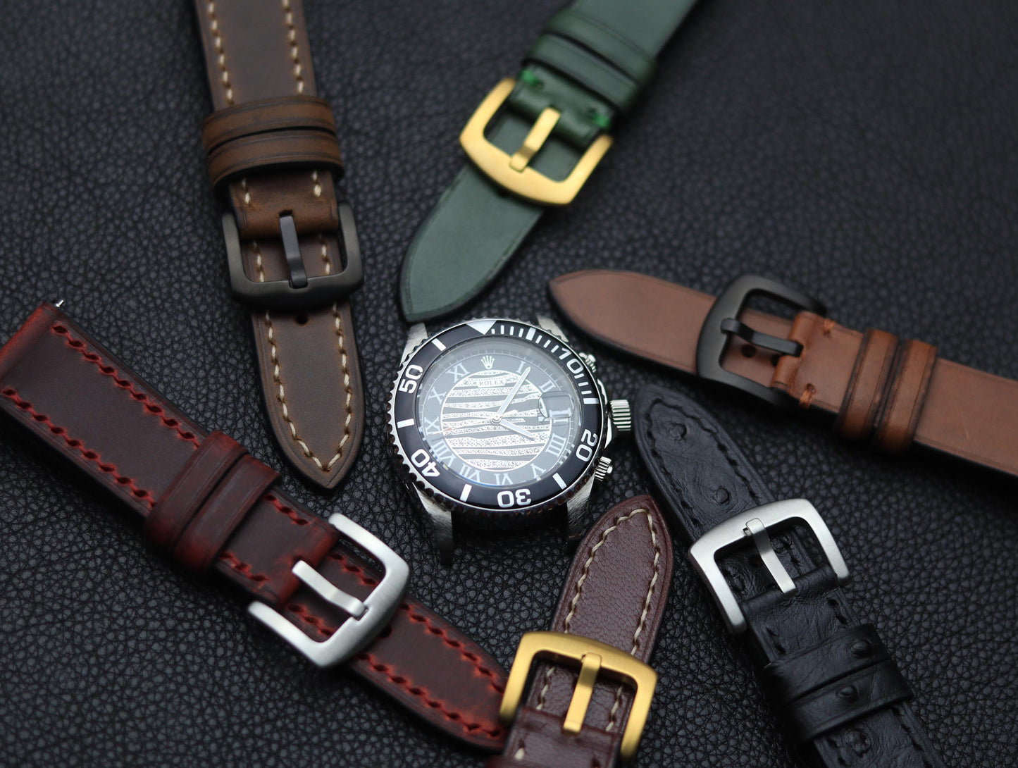 PREMIUM LEATHER STRAP WARM BEIGH FULL STITCHED (BEIGH)