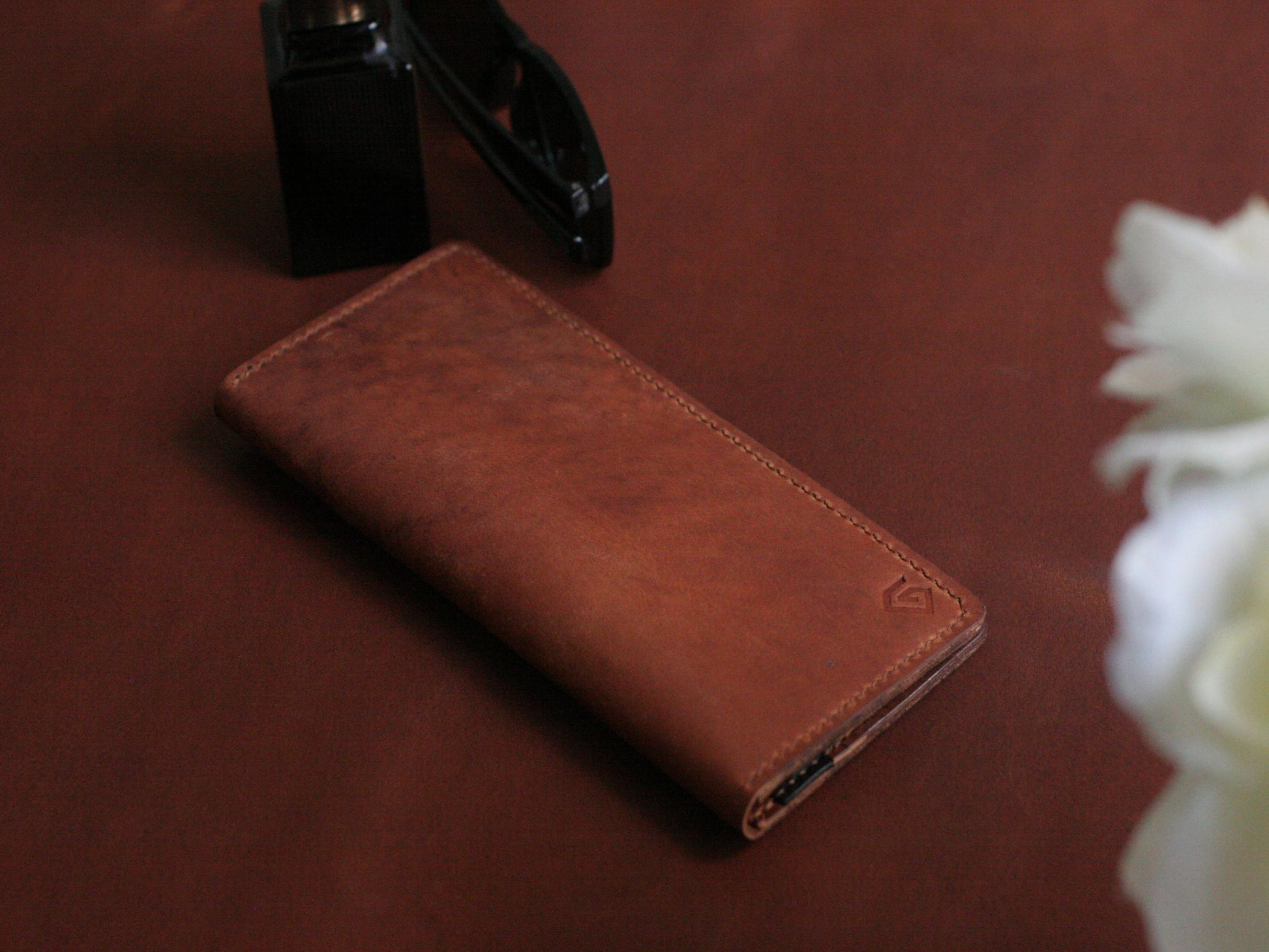 Men's Leather Long Wallet tawny brown GRIP LEATHER GOODS