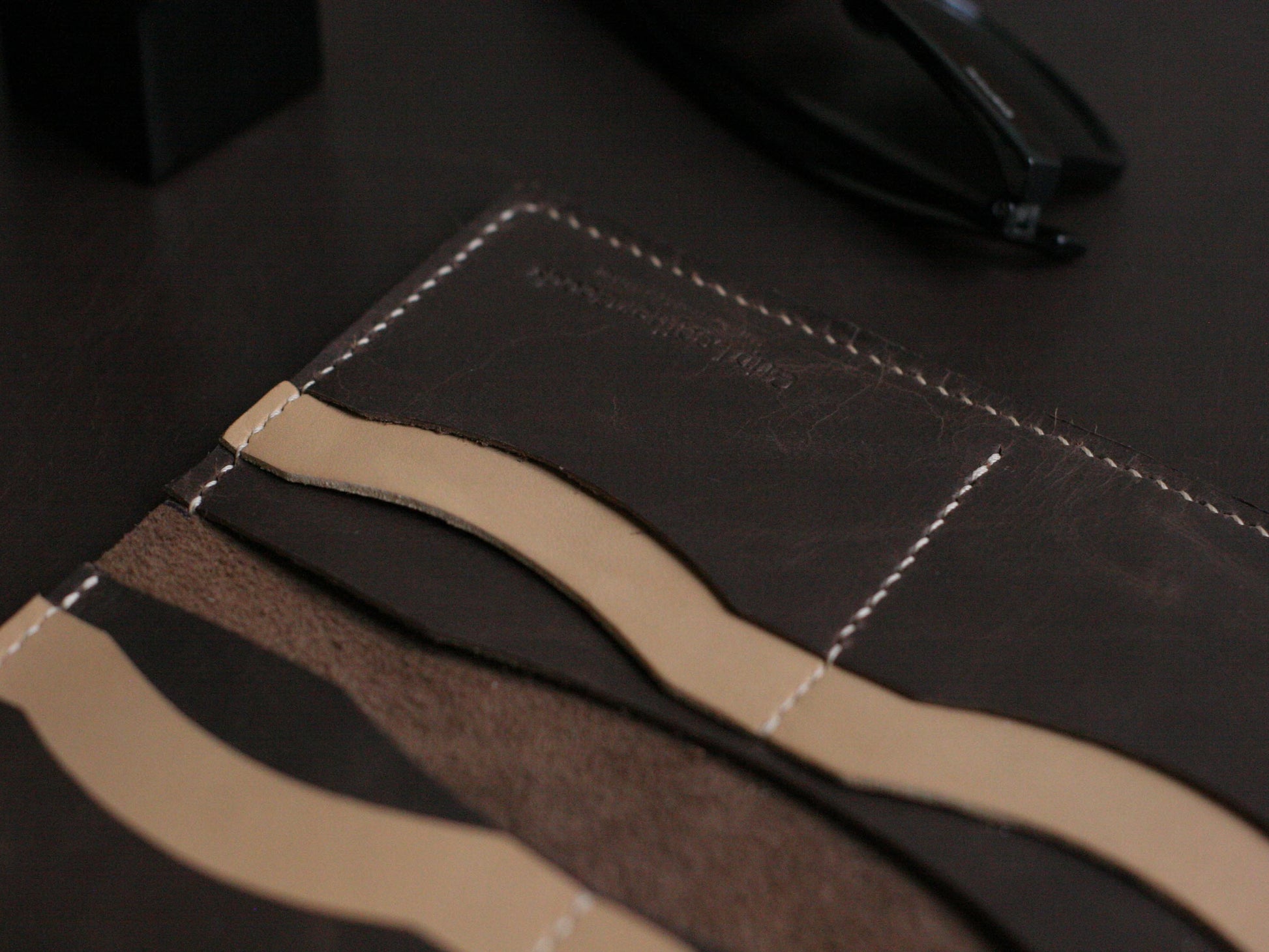 Men's Leather Long Wallet  Cedar Brown GRIP LEATHER GOODS