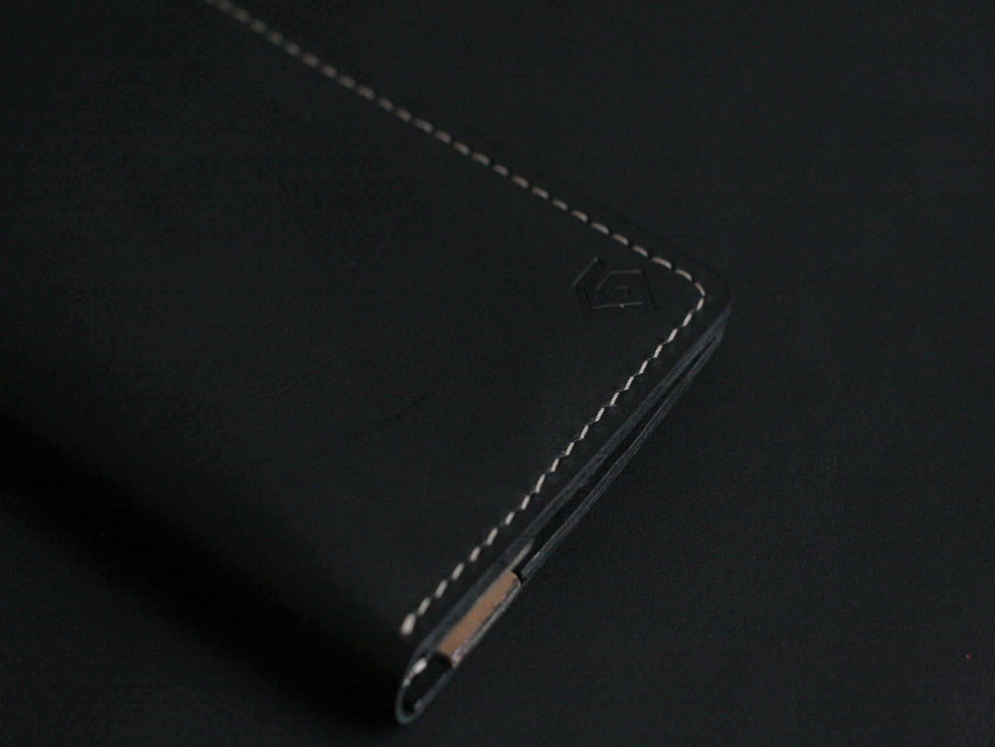 Men's Leather Long Wallet Charcole Black GRIP LEATHER GOODS