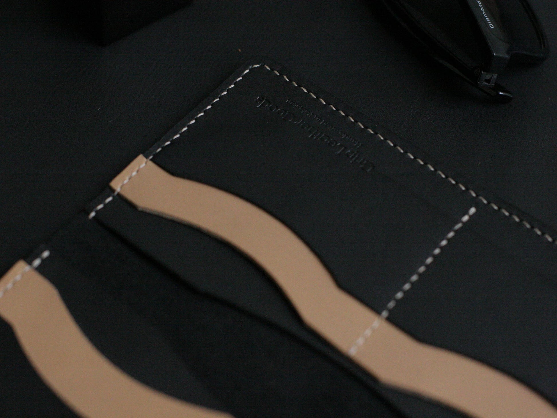 Men's Leather Long Wallet Charcole Black GRIP LEATHER GOODS