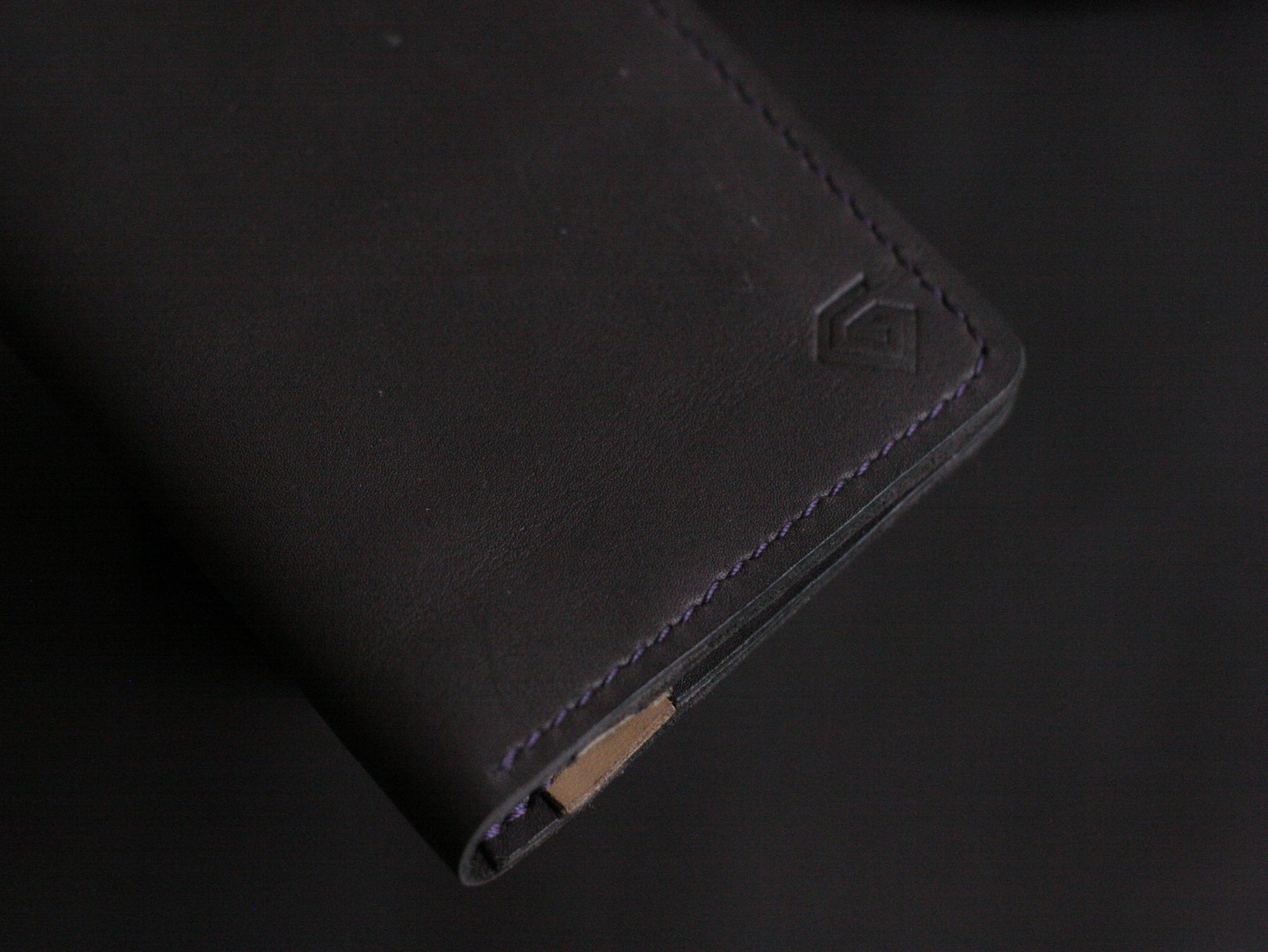 Men's Leather Long Wallet Deep Purple GRIP LEATHER GOODS